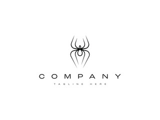 minimal spider line logo design