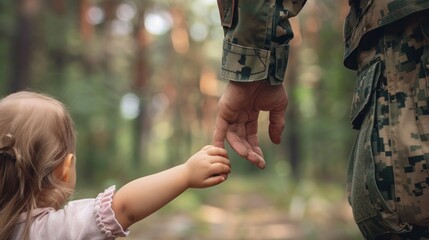 Father-Daughter Bond: A Military Man's Unwavering Support Generative AI