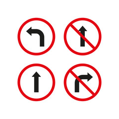 Traffic road sign collection