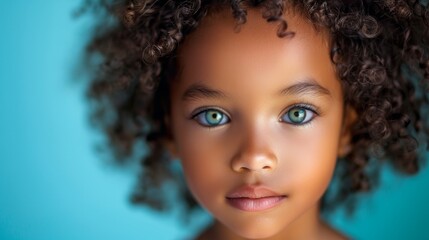 Joyful Childhood: A Portrait of a Radiant Young Girl Generative AI - obrazy, fototapety, plakaty