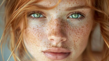 Close-Up of Freckled Skin Generative AI - obrazy, fototapety, plakaty