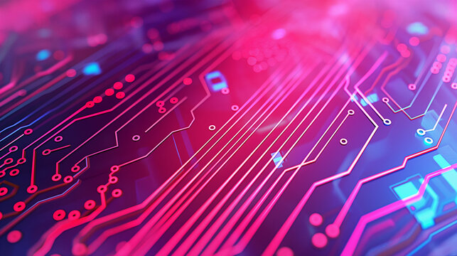 Printed circuit board, electronics design for technology background