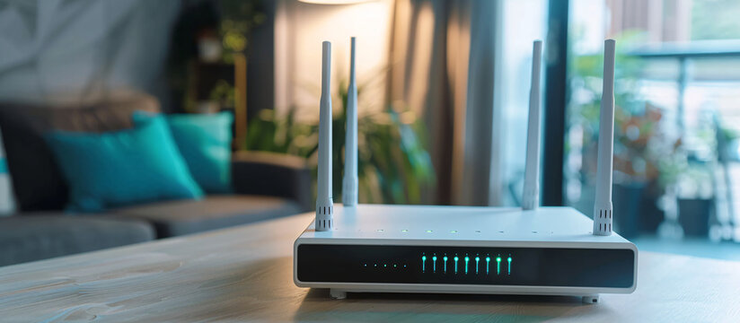Wireless Router in Home Interior