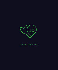 TQ green logo Design. TQ Vector logo design for business.
