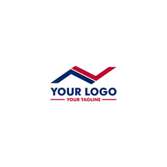 A simple V-shaped logo is suitable for technology companies