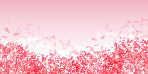 桜　和柄　水彩　背景