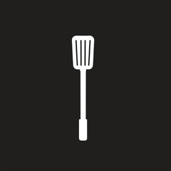 Grill fork and spatula tools icon vector set. Barbecue or BBQ symbol silhouette