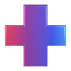 Fototapeta premium y2k cross 3D Illustration