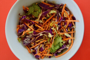 An Asian style salad with healthy ingredients