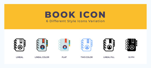 Book icon vector for web. and mobile app