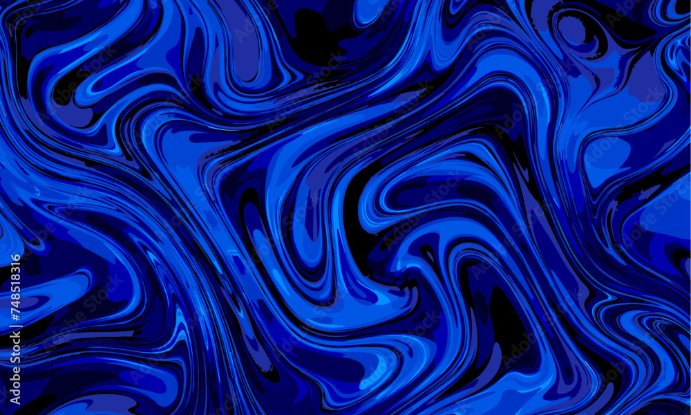 Aufkleber abstract blue background, blue curve design smooth shape by blue color with blurred effect