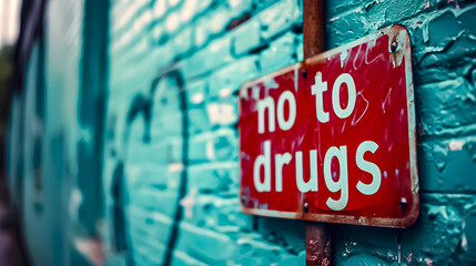 "No to drugs" sign