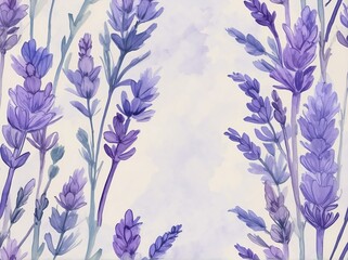 Fototapeta na wymiar Pastel purple lavender light watercolor design background in seamless repeating pattern from Generative AI