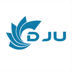 Obraz premium DJU letter design. DJU letter technology logo design on white background. DJU Monogram logo design for entrepreneur and business.
