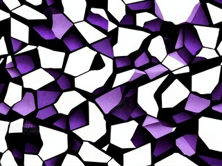 Abstract dark purple hexagons painting design background seamless repeating pattern from Generative AI
