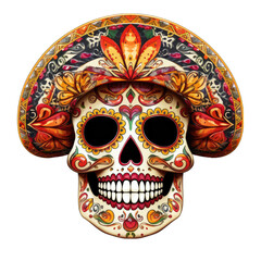 Naklejka premium Mexican skull png