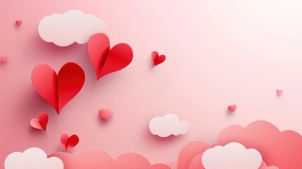 Greeting Card, Happy Valentine's Day Banner. Big Heart Shaped Greeting Card and Gift Box