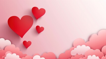 Greeting Card, Happy Valentine's Day Banner. Big Heart Shaped Greeting Card and Gift Box