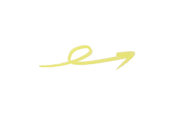Obraz premium light yellow pencil strokes isolated on transparent background