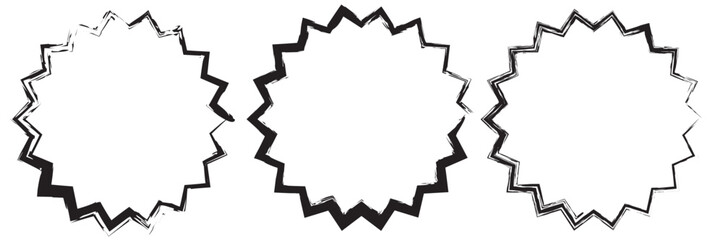 Grunge frames vector set. Grunge ink illustration. Grunge style set of square shapes. Hand drawn brush strokes. Dirty grunge design frames