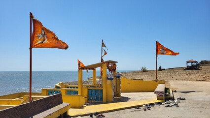 Diu, Dadra and Nagar Haveli and Daman and Diu India - Feb 23 2024: Gangeshwar Mahadev - Waterfront...