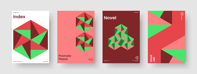 Obraz na płótnie Canvas Geometric Poster Design. Isolated Report Template. Abstract Book Cover Layout. Banner. Background. Flyer. Business Presentation. Brochure. Notebook. Newsletter. Pamphlet. Journal. Handbill