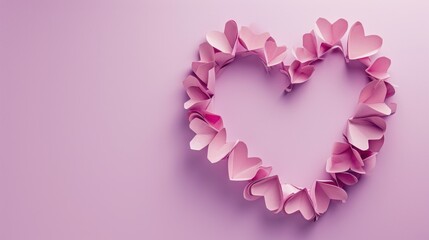 Valentine's day, wedding, love concept. made of pastel confetti isolated on pink background.