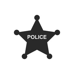 Police icon flat design