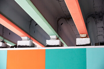 reinforced concrete road bridge supports