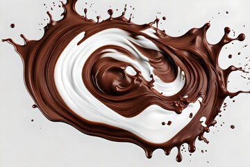 melted chocolate on white