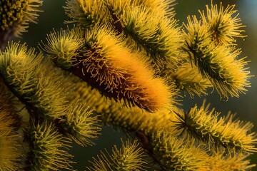 background of yellow tinsel