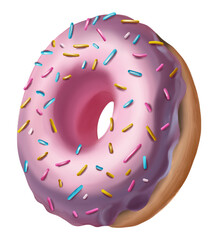 Hand drawn cute donut for templates.