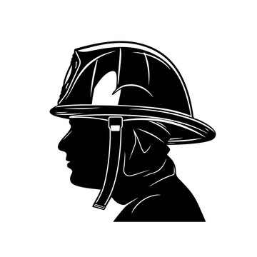 Firefighter Helmet Side View Design