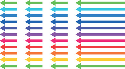 colored thick arrows in lgbt style