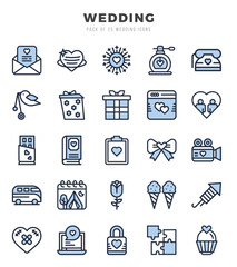 Wedding icons set for website and mobile site and apps.