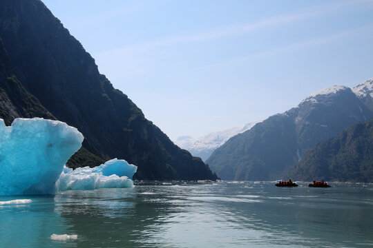 Alaska-Zodiac tour in the Stephens Passage is a strait in the Alaskan Panhandle