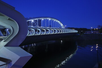Modern bridge in Barakaldo, Spain