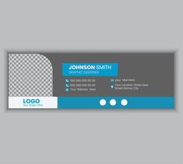 Modern vector Email Signature Design Template
