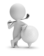 3d small people - golf