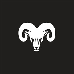 head goat front view drawing art logo design inspiration