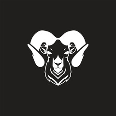 head goat front view drawing art logo design inspiration