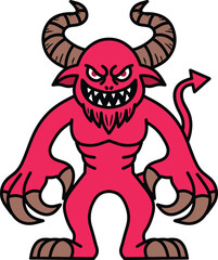 Evil character cartoon design