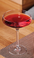 Red Cocktail in a martini glass