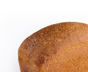 Black bread in the form of a brick