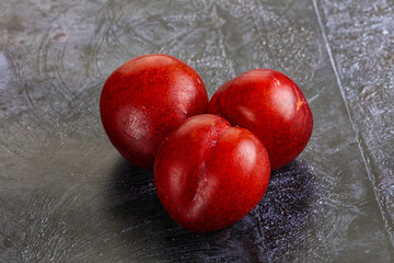 Ripe sweet juicy red plum