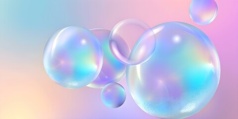 Ethereal Beauty of Iridescent Soap Bubbles Floating