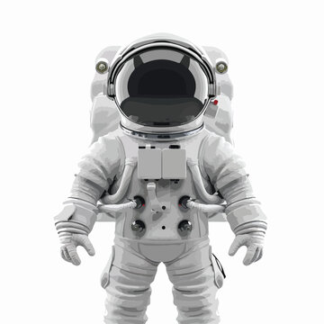 Astronaut isolated on white background. 3D rendering