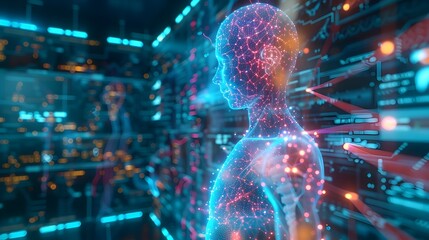 Human Body in Futuristic Digital Environment