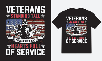 Fototapeta premium USA Veteran T shirt Design, Custom Typography T shirt Design