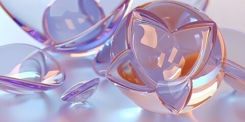 Ethereal Beauty of Translucent Shapes and Reflections